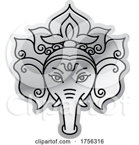 Indian Elephant God Ganesha in Silver by Lal Perera