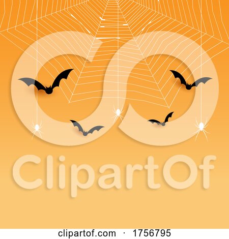 Spiders and Bats Halloween Background Posters, Art Prints