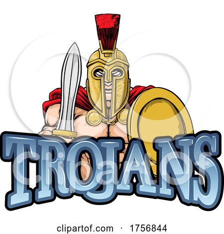Trojan Spartan Sports Mascot by AtStockIllustration