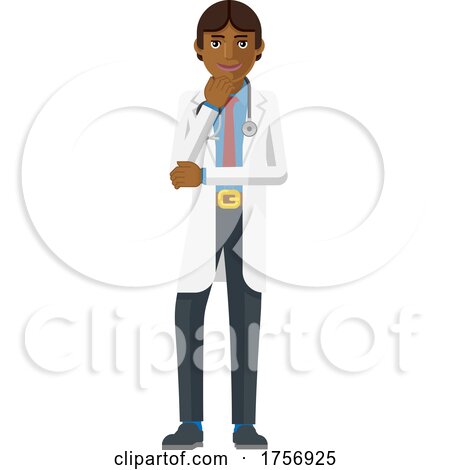 Young Medical Doctor Cartoon Character by AtStockIllustration