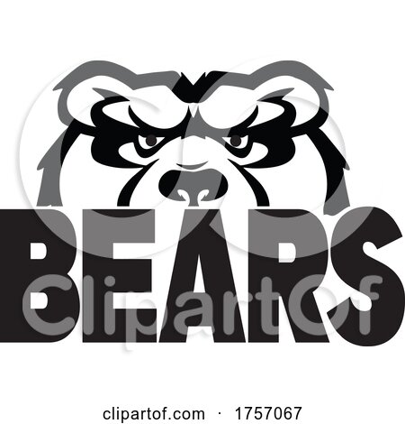 Bears Mascot Design with a Head over Text by Johnny Sajem