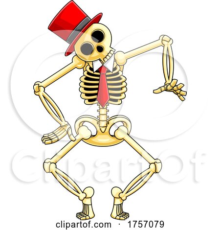 Cartoon Skeleton Dancing by Hit Toon