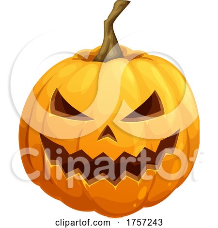 Carved Halloween Jackolantern Pumpkin by Vector Tradition SM