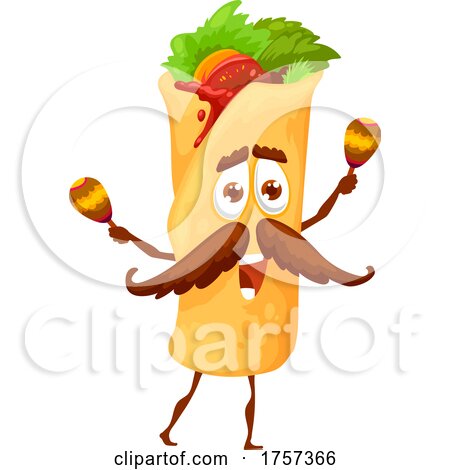 Burrito Mascot by Vector Tradition SM