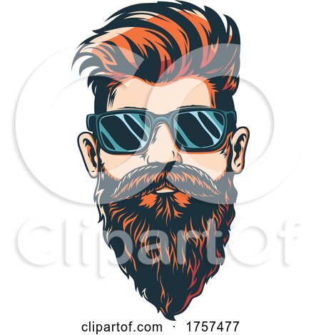 Bearded Man with Shades by Vector Tradition SM