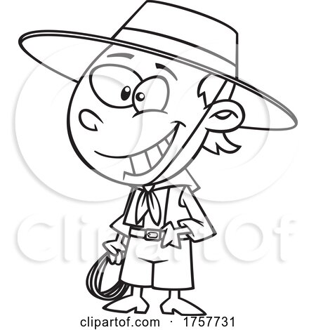 Black and White Cartoon Argentinian Boy by toonaday