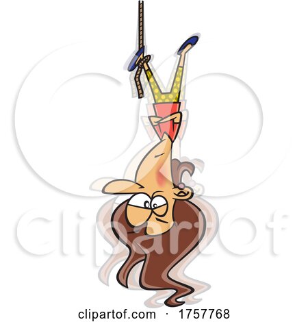 Cartoon Woman at the End of Her Rope by toonaday