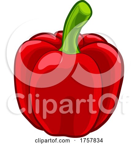 Bell Sweet Pepper Vegetable Cartoon Food by AtStockIllustration