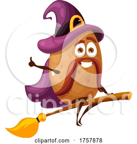 Potato Witch Mascot by Vector Tradition SM