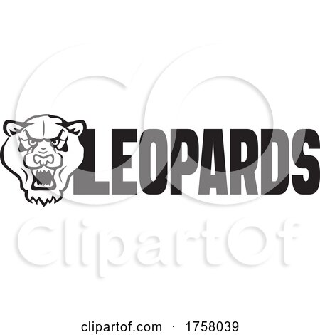 Leopard Mascot Beside LEOPARDS Text by Johnny Sajem