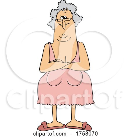Cartoon Senior Woman with Her Breasts Hanging Low Posters, Art Prints by -  Interior Wall Decor #1758070
