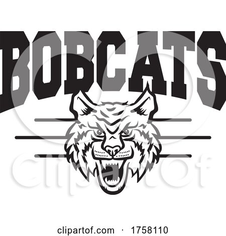 Bobcat Mascot Under BOBCATS Text by Johnny Sajem