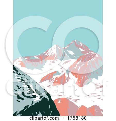 Triglav National Park with Mount Triglav in the Julian Alps Slovenia Art Deco WPA Poster Art by patrimonio