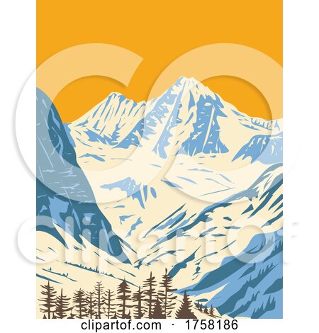 Hohe Tauern National Park in the East Alpine Crest in Salzburg Tyrol and Carinthia Austria Art Deco WPA Poster Art by patrimonio