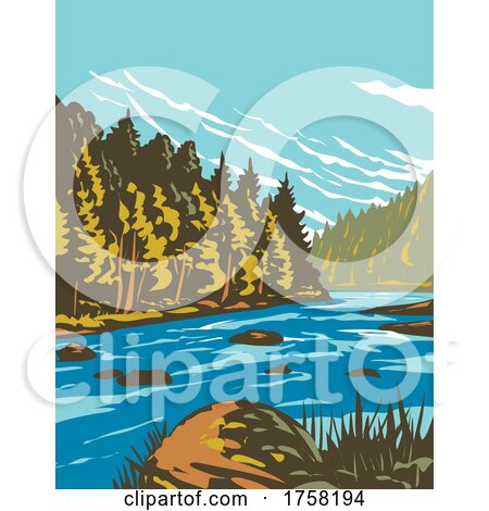 Bavarian Forest National Park in Eastern Bavarian Forest in Germany Art Deco WPA Poster Art by patrimonio