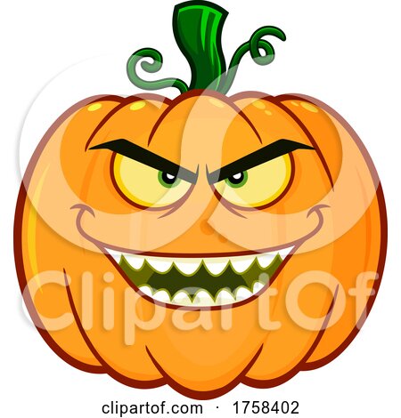 Cartoon Evil Halloween Pumpkin Jackolantern by Hit Toon