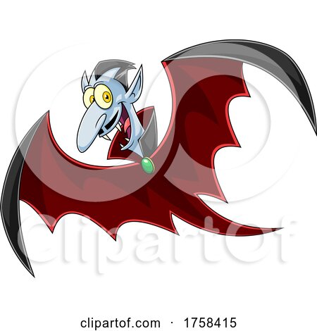 Cartoon Flying Vampire by Hit Toon