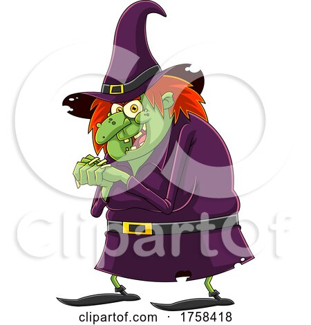 Cartoon Giggling Witch by Hit Toon