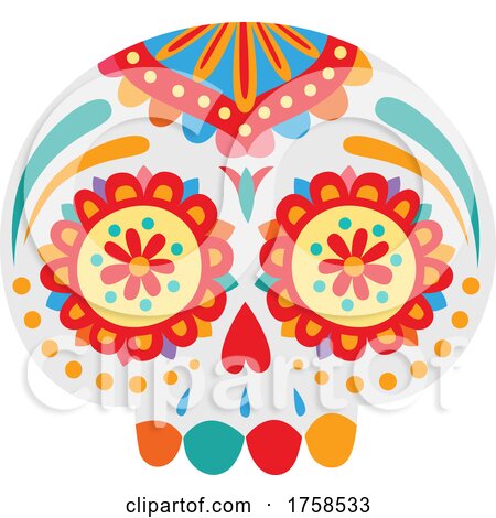 Mexican Sugar Skull by Vector Tradition SM