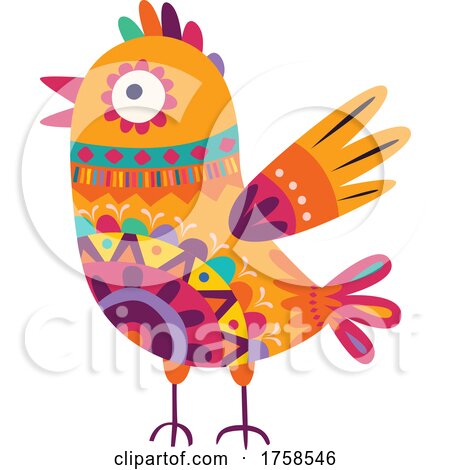Mexican Themed Bird by Vector Tradition SM