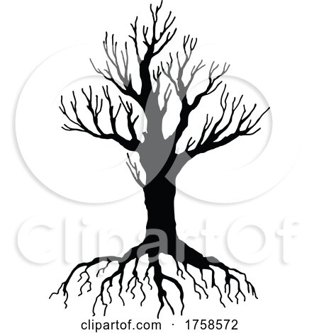 Silhouetted Bare Tree by Vector Tradition SM