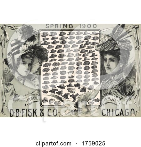 Fashionable Ladies and Hats for Spring of 1900 by JVPD