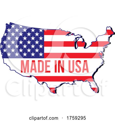 Made in Usa Map by Vector Tradition SM