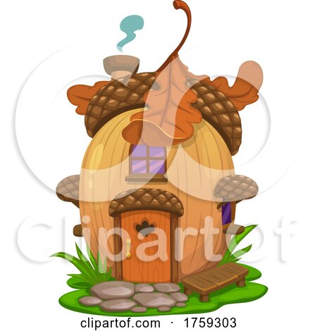Acorn Fairy House by Vector Tradition SM