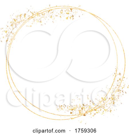 Watercolor Styled Gold Glitter Circles by KJ Pargeter