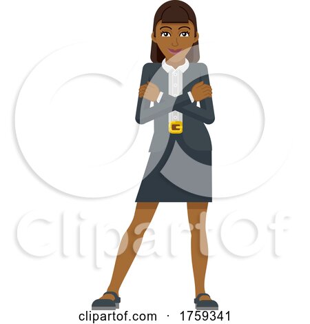 Business Woman Mascot Concept by AtStockIllustration
