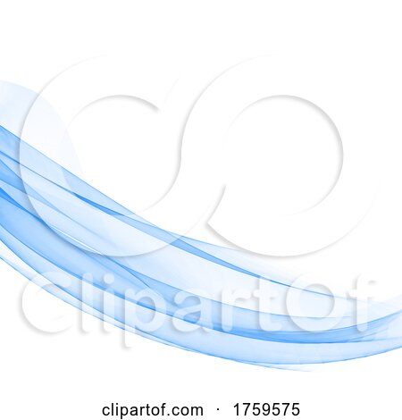 Abstract Blue Flowing Lines by KJ Pargeter