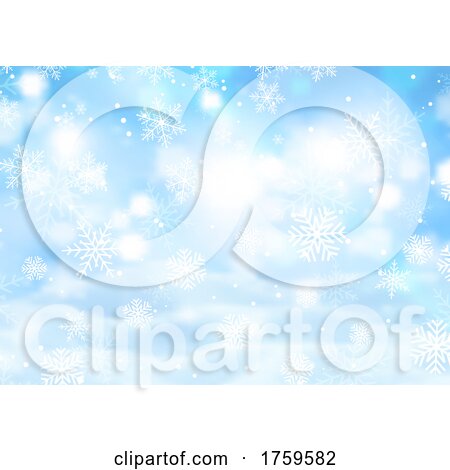 Christmas Snowy Landscape Background by KJ Pargeter
