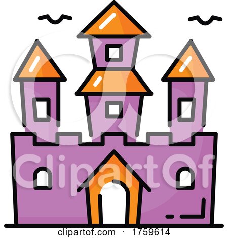Castle Halloween Icon by Vector Tradition SM