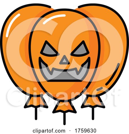 Balloons Halloween Icon by Vector Tradition SM