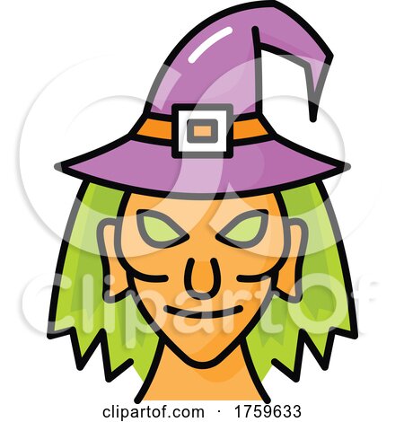 Witch Halloween Icon by Vector Tradition SM