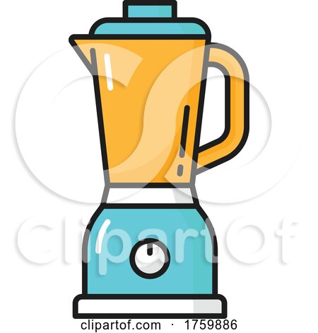 Whey protein shake in a blender vector cartoon., Stock vector