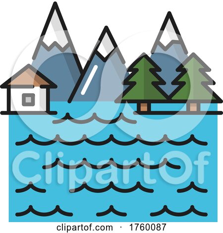 Lake House Icon by Vector Tradition SM