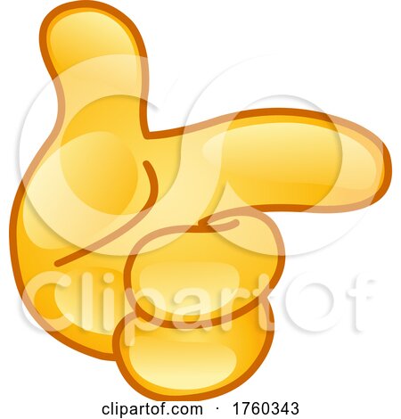 Yellow Pointing Emoticon Hand by yayayoyo