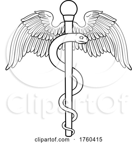 Continuous Line Drawing Medical Symbol Caduceus Protection Stock Vector by  ©OneLineStock 227299710