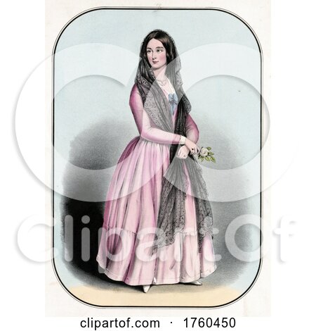 Full Length Portrait of a Beautiful Woman in a Pink Dress by JVPD