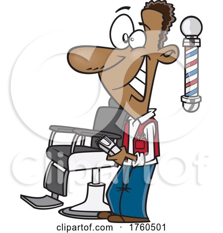 Cartoon Male Barber by toonaday