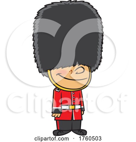 Cartoon British Guard Boy by toonaday