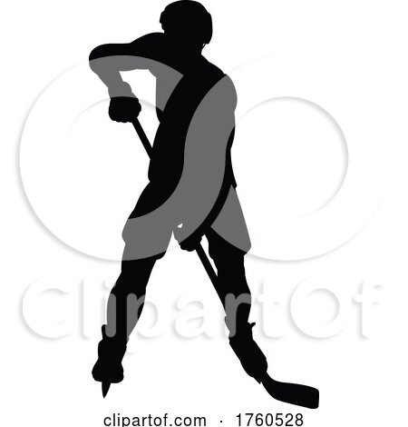 Hockey Player Silhouette by AtStockIllustration