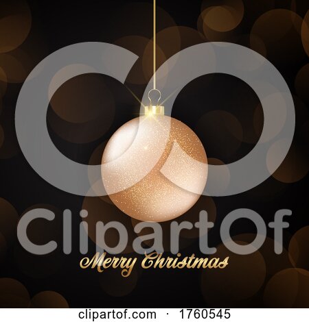 Glittery Gold Christmas Bauble Background by KJ Pargeter