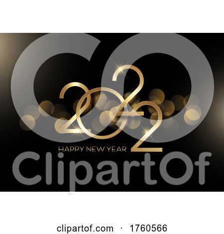 Black and Gold Happy New Year Background by KJ Pargeter
