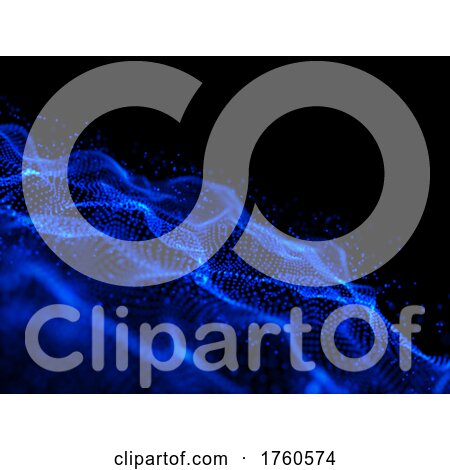 3D Abstract Background of Flowing Particles by KJ Pargeter