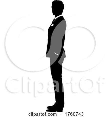 Business Man in Suit Silhouette Person by AtStockIllustration