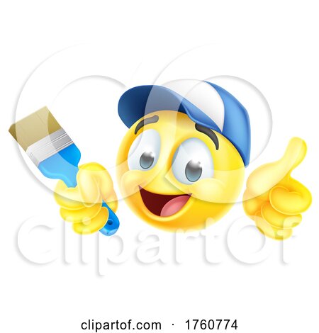 Painter Decorator Handyman Emoticon Emoji Icon by AtStockIllustration