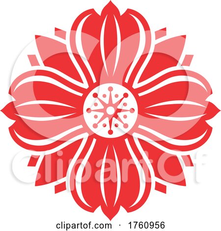 Red Flower by Vector Tradition SM