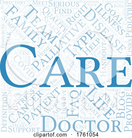 Blue Palliative Cancer Care Word Collage by Jamers
